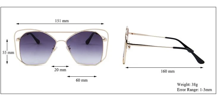 Special Cat Eye Metal Sunglasses